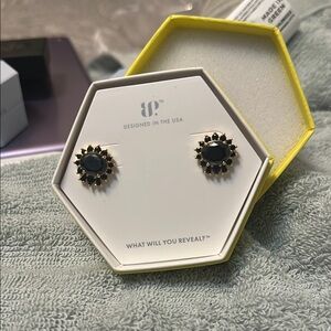 Elegant Black and Gold Earrings
